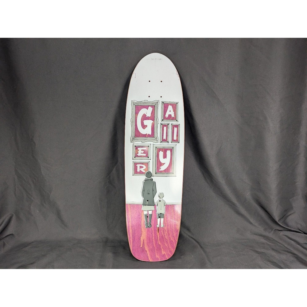 Girl Skateboard Deck Art Gallery Graphic Shaped Cruiser Pink White 31.5in